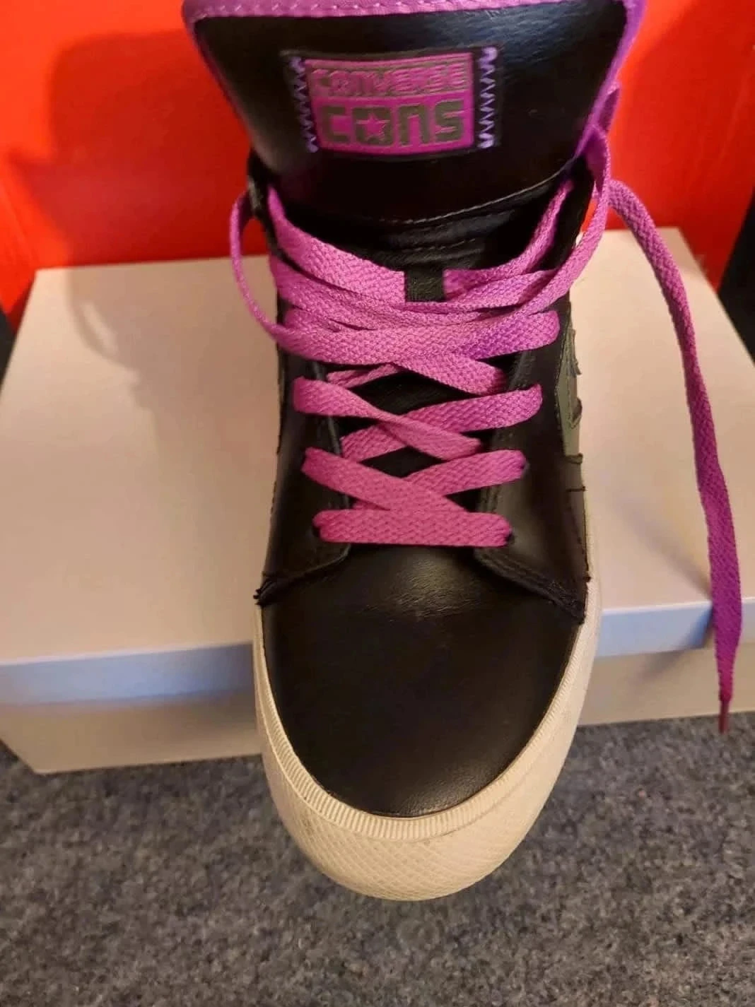 Converse couro tamanho 39 alta – photo 3